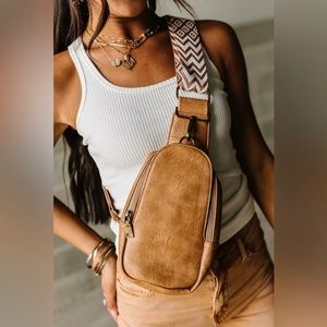 Pink Lily Sling Crossbody Purse